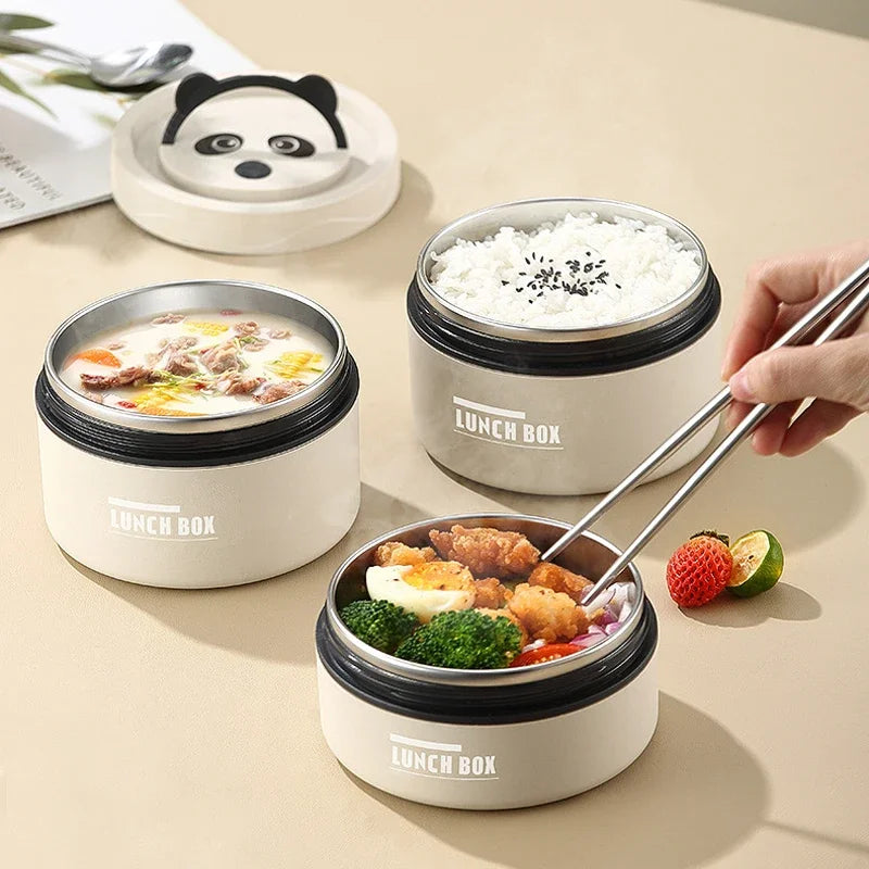 Bento Lunch Box with Insulated Bag Portable Heat Insulation Lunch Container Set Stackable Bento Boxes 304 Stainless Steel